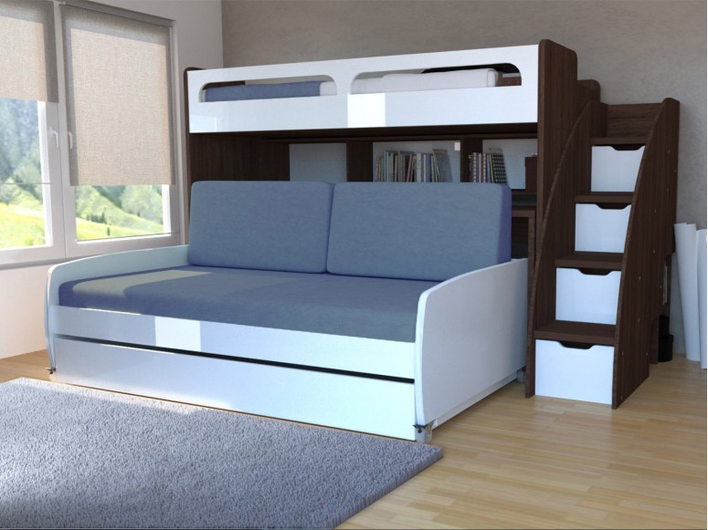 NEW Bel Mondo Twin Over Full/Full XL Bunk Bed Set