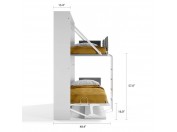 Pensiero Twin Wall Bunk Bed with Desk