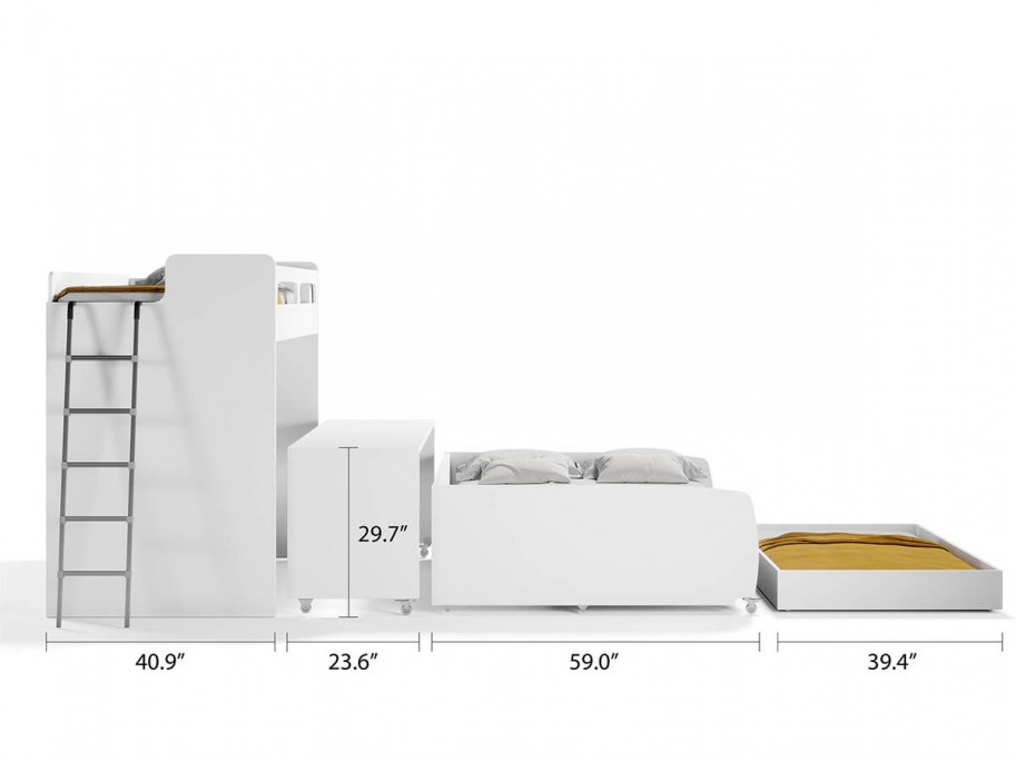 Bel Mondo Twin Over Full/Full XL Bunk Bed Set
