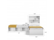 Booth Twin Corner Bed and Storage Hutch Set