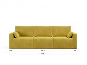 Royal Vertical Queen 3 Seat Sofa