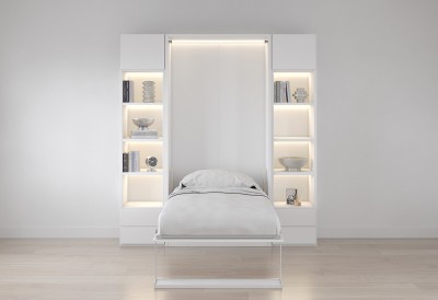 Royal Twin / Twin XL Wall Bed with Bookcase