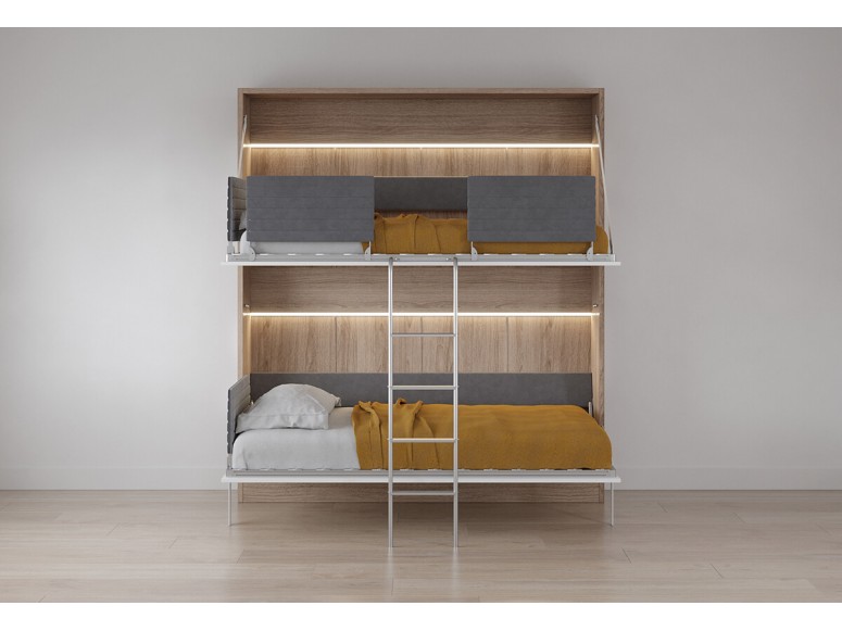 Pensiero Twin Wall Bunk Bed with Desk