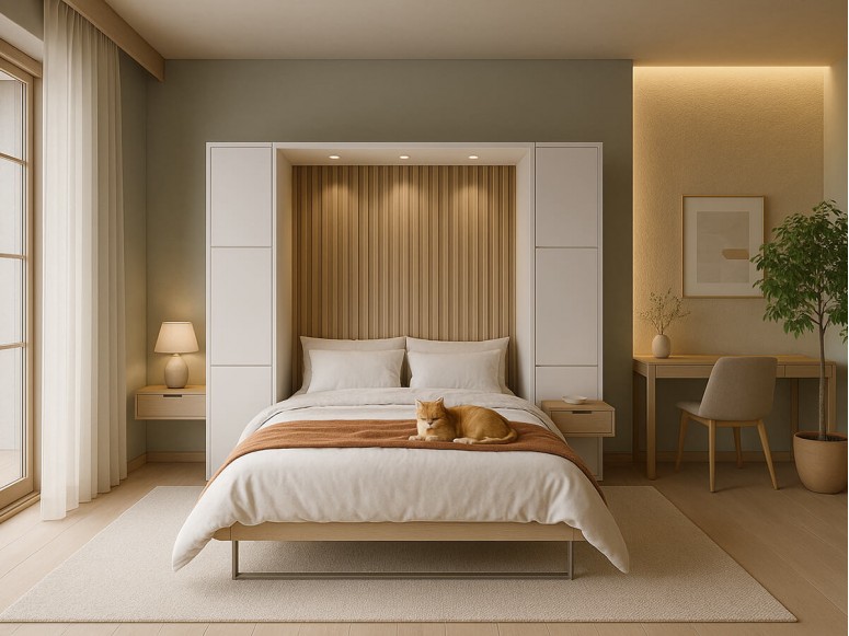 Boston-inspired detail shot of the Royal Queen Murphy bed.