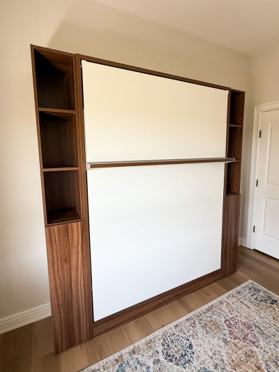 ROYAL Queen Wall Bed with Sectional Sofa, Wardrobes and Bookcases