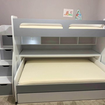 Gallery, Bel Mondo Twin Bunk Bed With Sofa Table And Trundle