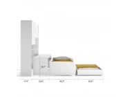 Eco Compact Twin/Twin XL Sofa Bed and Cabinets System