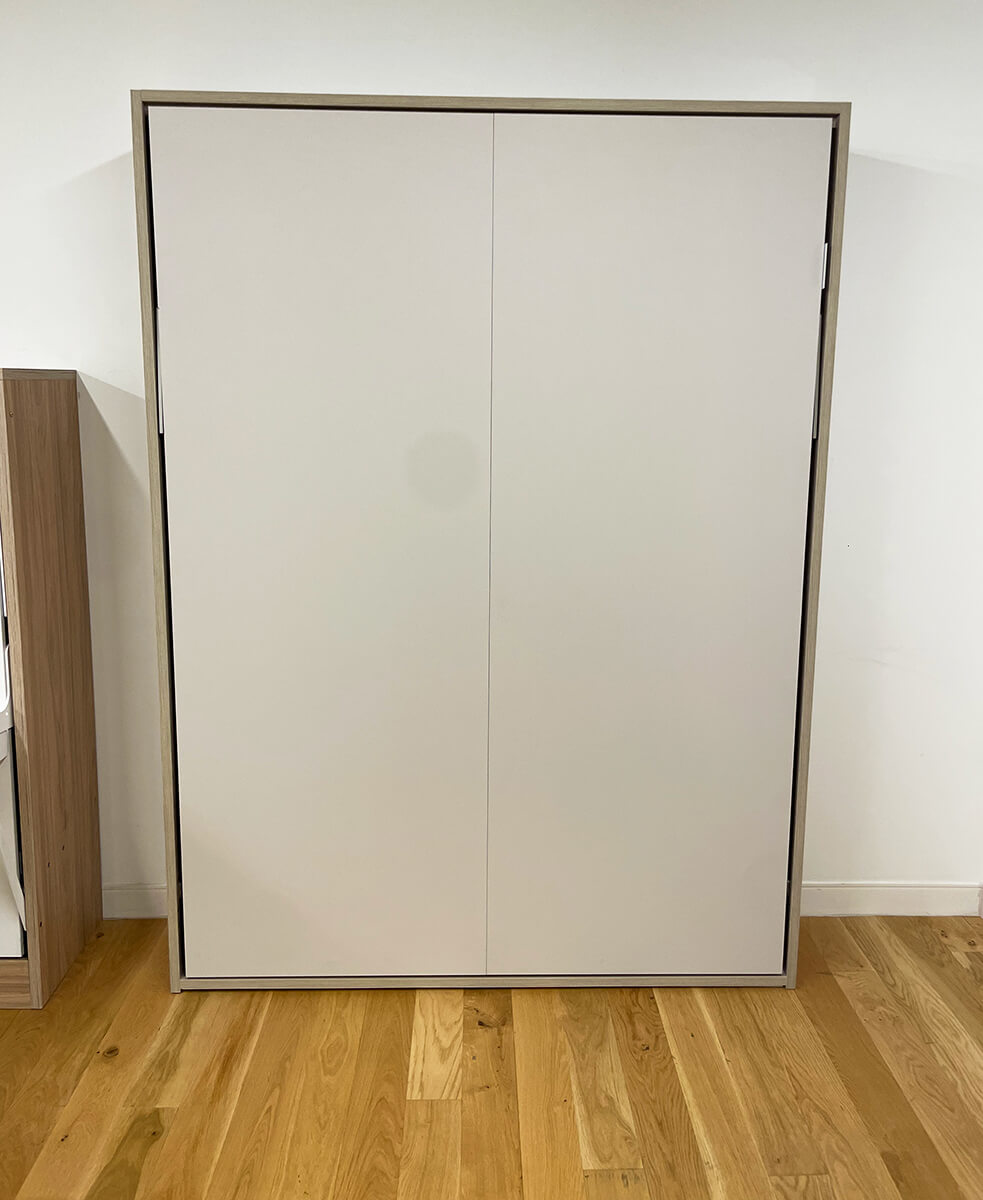 Milano queen wall bed closed front view