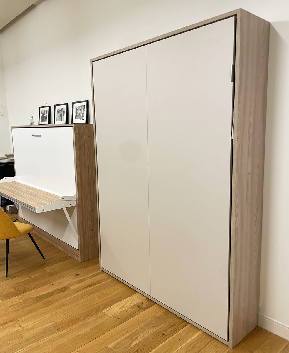 Milano queen wall bed side angle closed