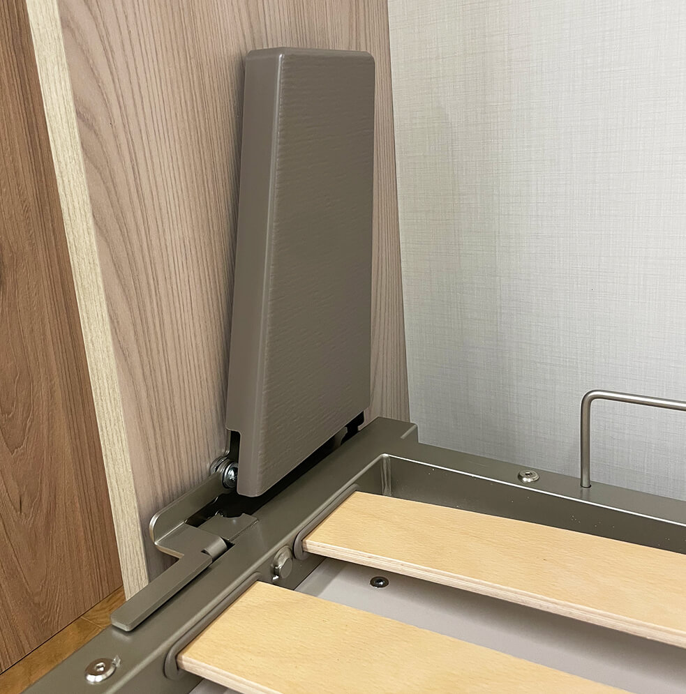 Milano queen wall bed hinge detail
